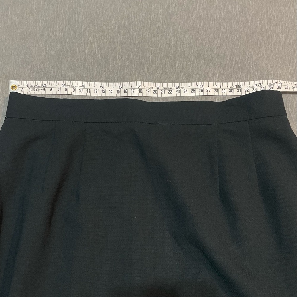 Vintage Bill Burns Nordstrom 100% Worsted Wool Pencil Skirt Black Size 8 Career - Picture 3 of 7